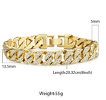 Load image into Gallery viewer, Miami Gold Curb Cuban Bracelet
