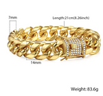 Load image into Gallery viewer, Miami Gold Curb Cuban Bracelet
