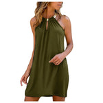 Load image into Gallery viewer, Women Sleeveless Dress with Metal Chain
