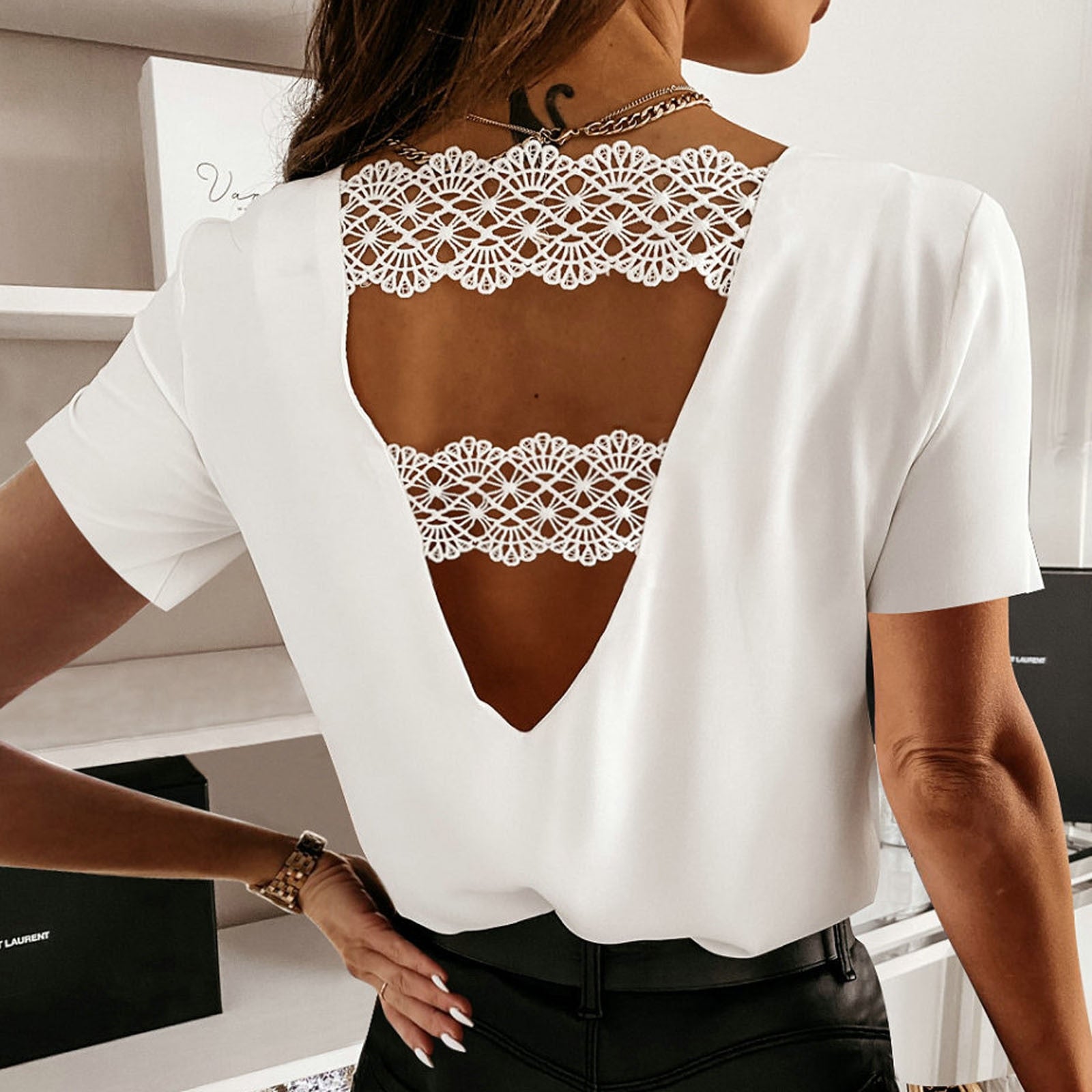 White Plain Casual Women's Shirt