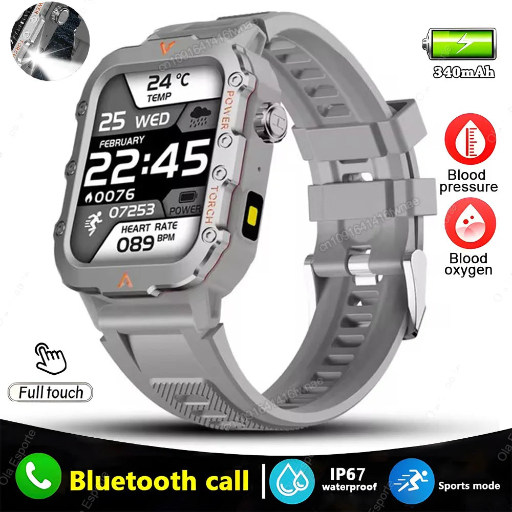 Men’s Waterproof Smartwatch with Bluetooth Calls & Fitness Tracking