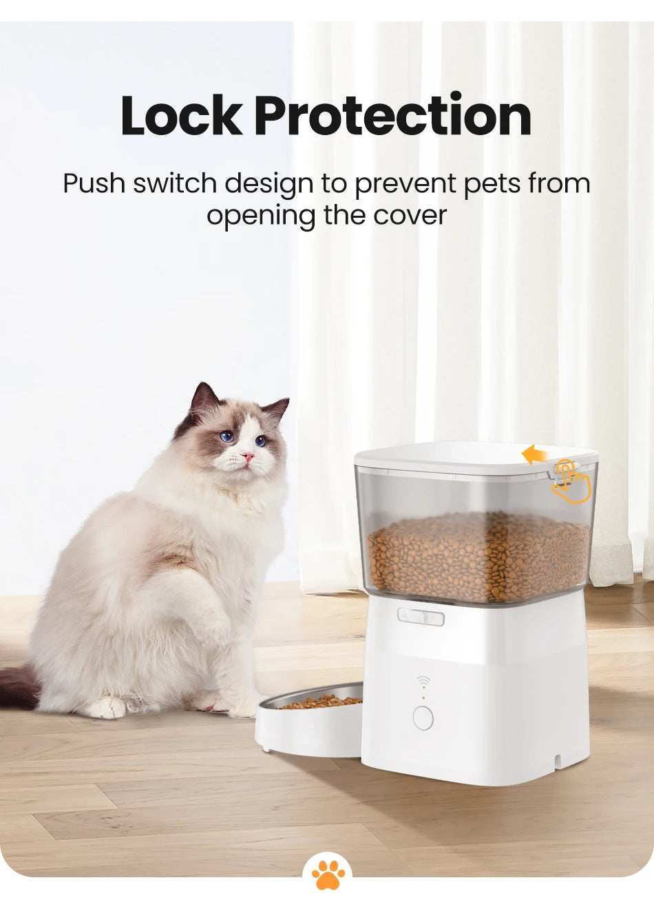 Smart Pet Food Dispenser – Automatic Wi-Fi Feeder for Dogs & Cats