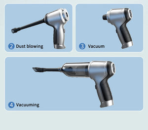 Portable Wireless Car Vacuum – 4-in-1 Handheld Cleaner with Powerful Suction for Home & Auto