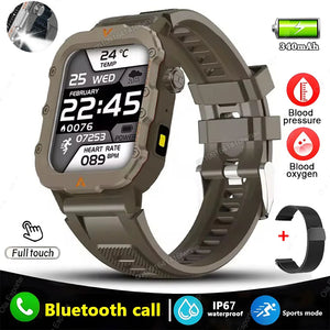 Men’s Waterproof Smartwatch with Bluetooth Calls & Fitness Tracking