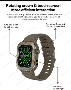 Men’s Waterproof Smartwatch with Bluetooth Calls & Fitness Tracking