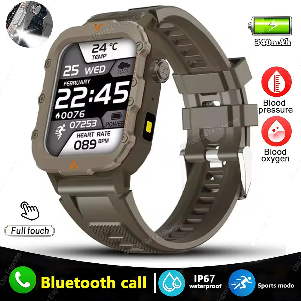 Men’s Waterproof Smartwatch with Bluetooth Calls & Fitness Tracking