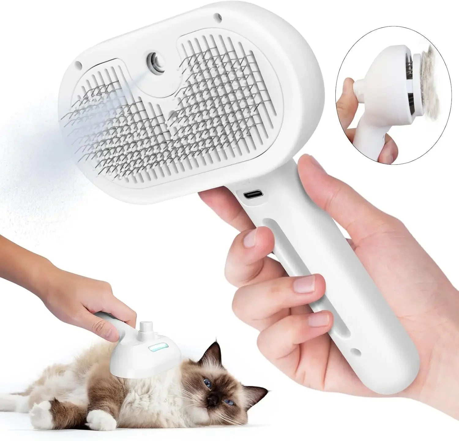 Pet Spray Grooming Comb – De-shedding & Styling Tool for Dogs and Cats
