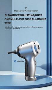 Portable Wireless Car Vacuum – 4-in-1 Handheld Cleaner with Powerful Suction for Home & Auto