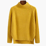 Load image into Gallery viewer, HELIAR Women Solid Mock Neck Loose Pullover Sweaters Knit Split Stripe Jumpers Casual Office Sweater For Women 2023 Fall Winter
