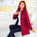 Load image into Gallery viewer, Women&#39;s Parka Ultralight Slim Down Jacket Autumn Winter Hooded Cotton Coat
