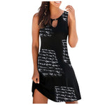 Load image into Gallery viewer, Casual dress with round neckline and sleeveless

