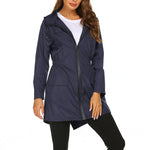 Load image into Gallery viewer, Women&#39;s Lightweight Raincoat Outdoor Waterproof Hooded Jacket
