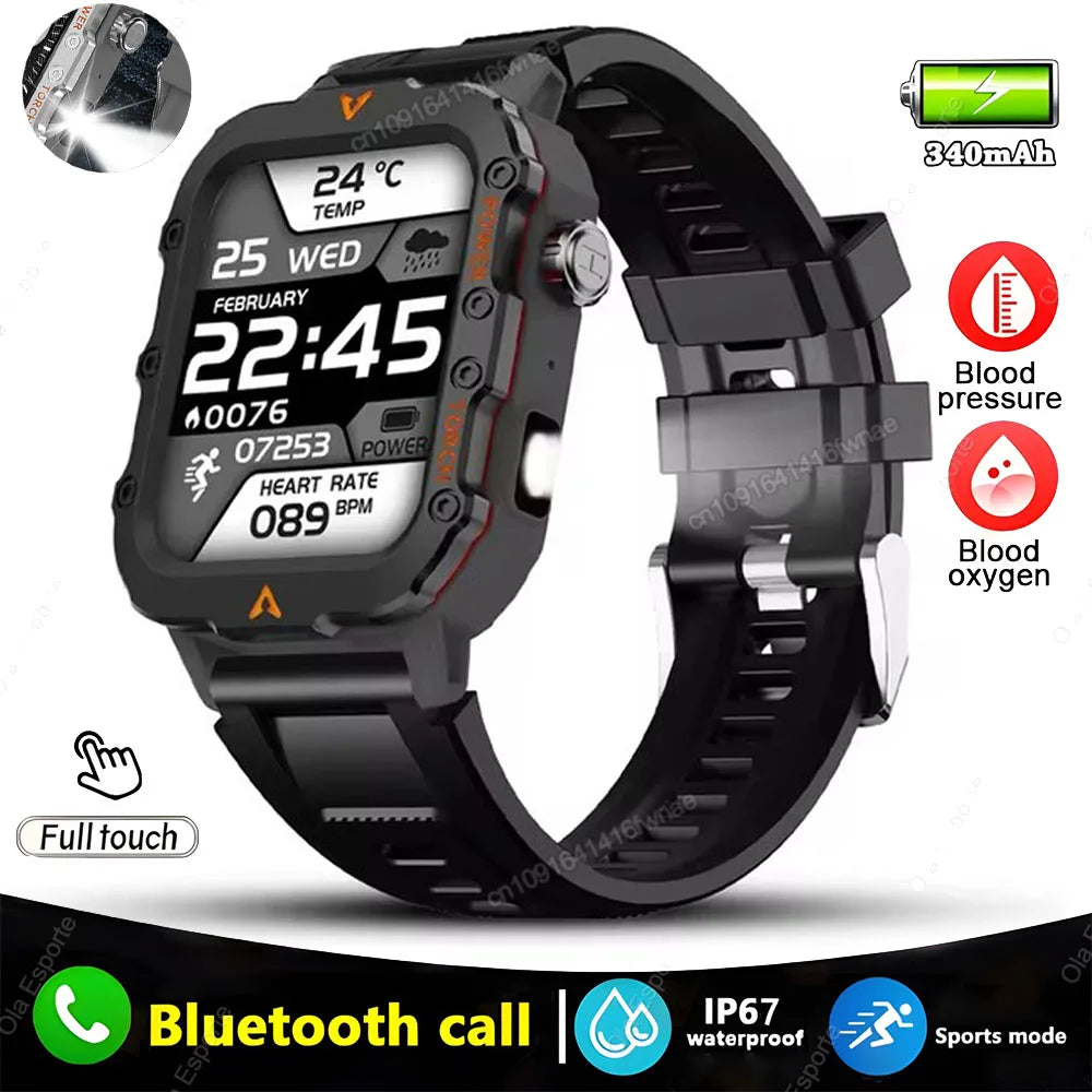 Men’s Waterproof Smartwatch with Bluetooth Calls & Fitness Tracking
