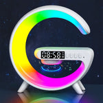 Load image into Gallery viewer, RGB Wireless Charger Stand with Alarm Clock &amp; Speaker
