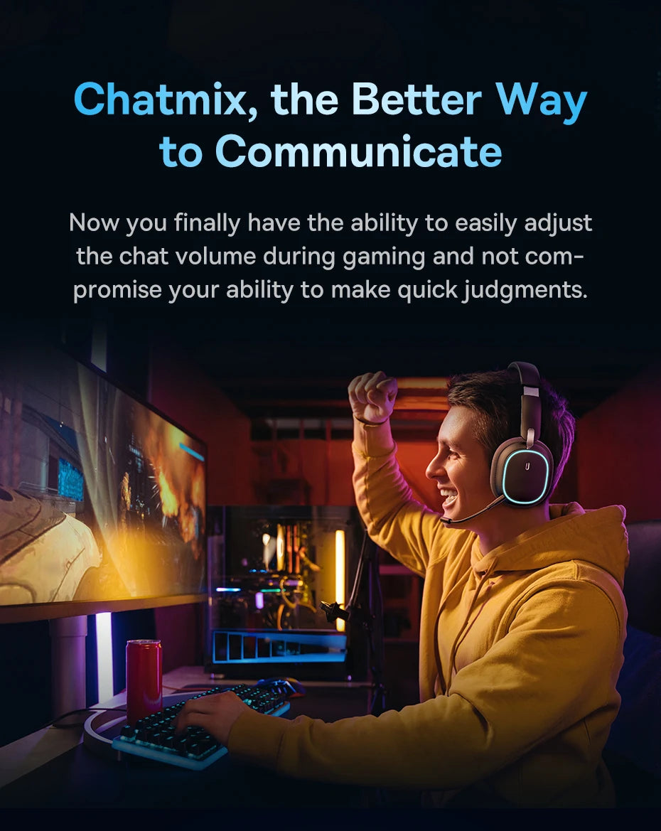 Baseus GH02 Wireless Gaming Headphones - RGB & Bluetooth 5.3
