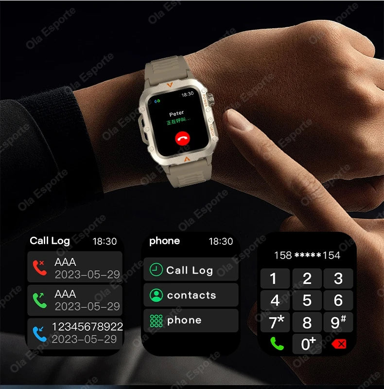Men’s Waterproof Smartwatch with Bluetooth Calls & Fitness Tracking