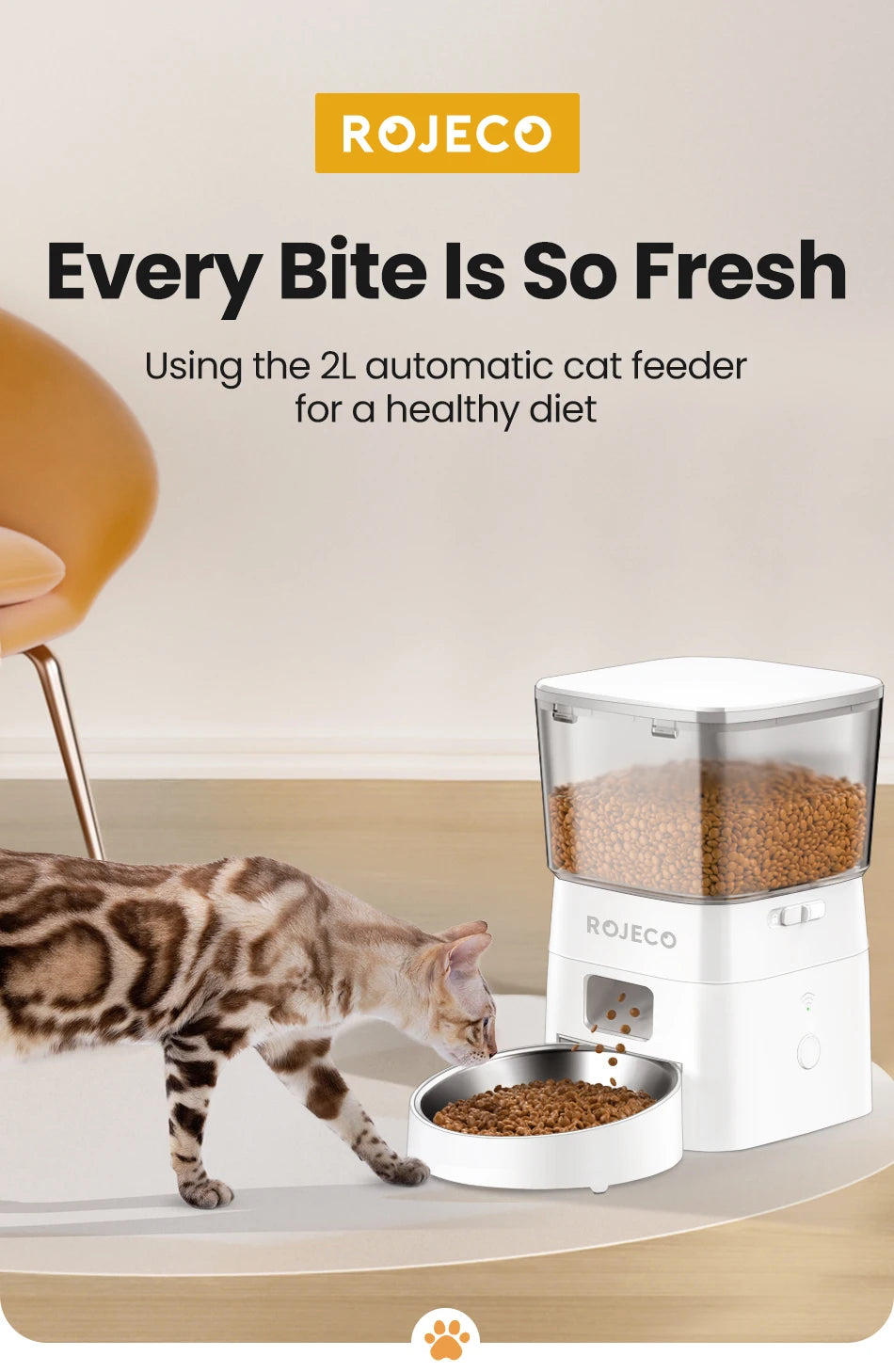 Smart Pet Food Dispenser – Automatic Wi-Fi Feeder for Dogs & Cats