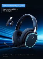 Load image into Gallery viewer, Baseus GH02 Wireless Gaming Headphones - RGB &amp; Bluetooth 5.3
