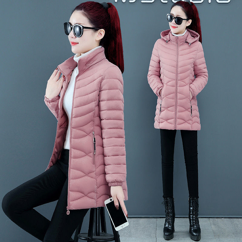 Women's Parka Ultralight Slim Down Jacket Autumn Winter Hooded Cotton Coat