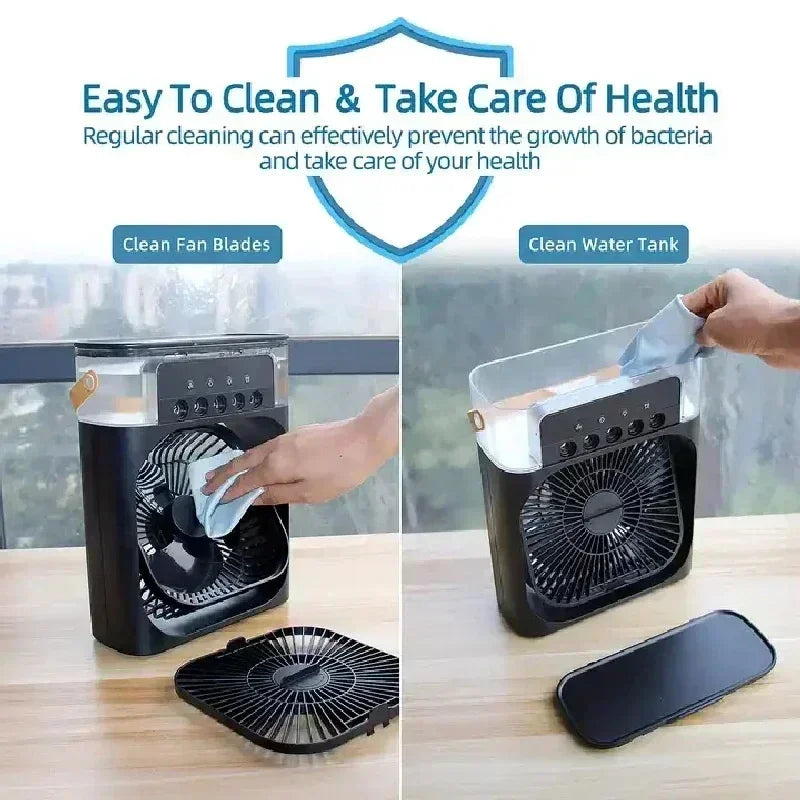 3-in-1 Portable Air Cooler, Humidifier & LED Night Light