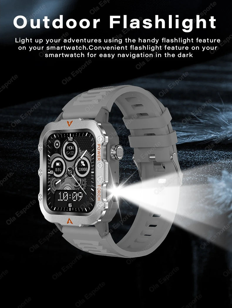 Men’s Waterproof Smartwatch with Bluetooth Calls & Fitness Tracking
