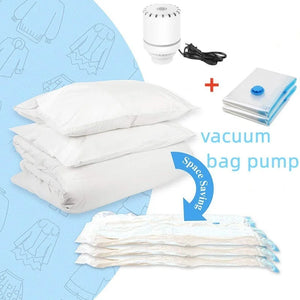 Mini Electric Vacuum Pump – Compression Sealer for Clothes & Food Storage Bags | Space-Saving Organizer