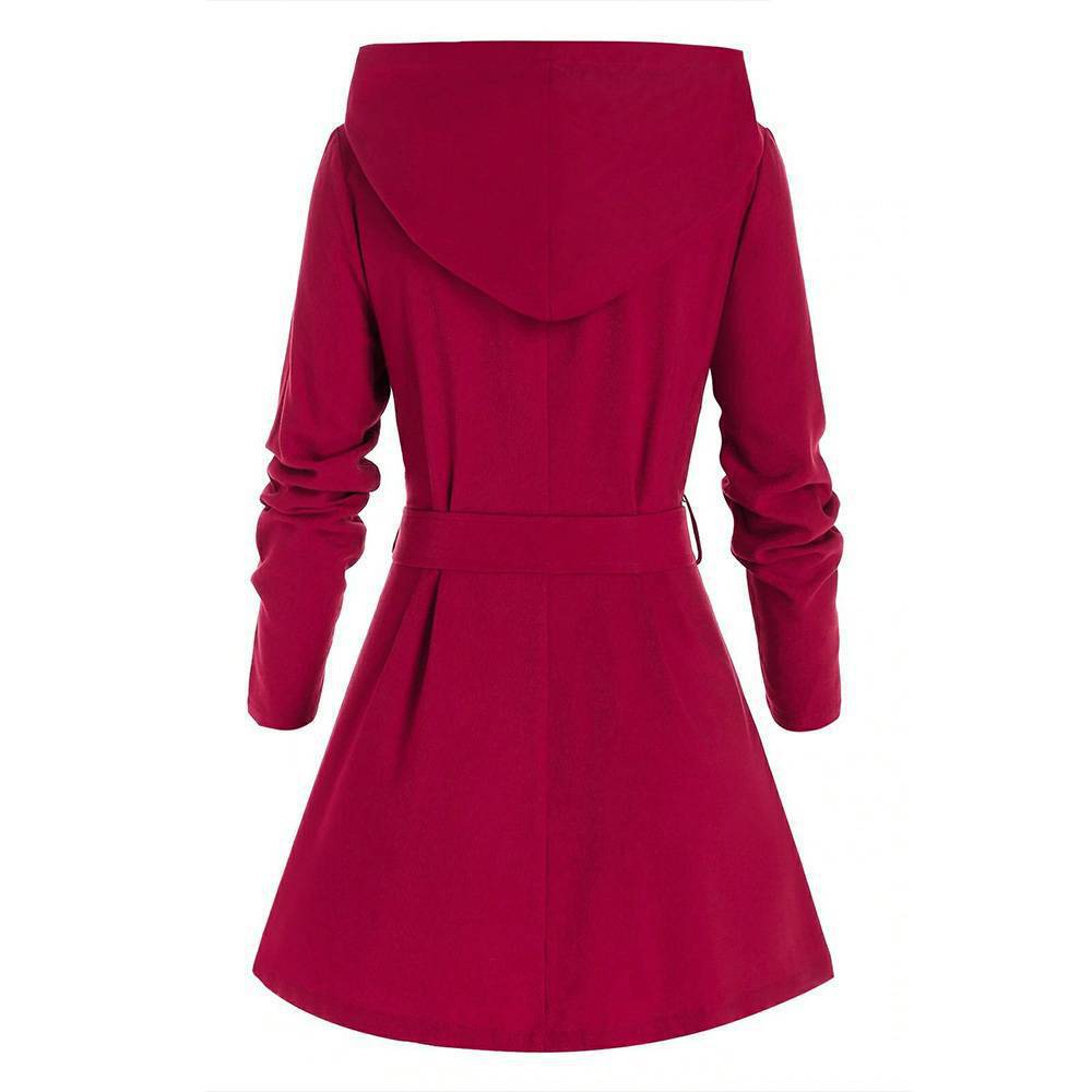 Women's Hooded Sweatshirt Autumn Winter Long Sleeve Zipper Coat
