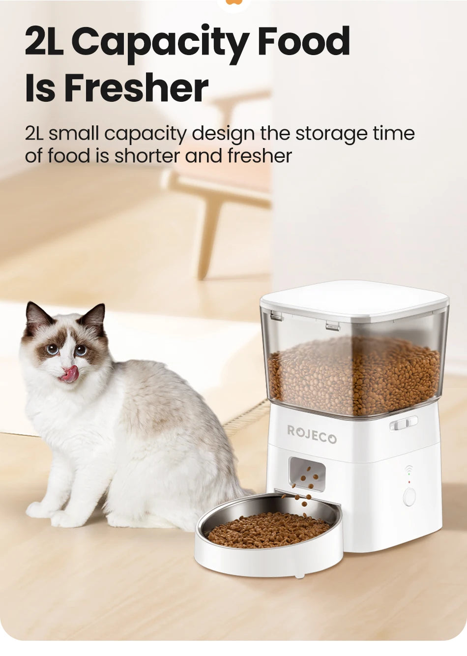 Smart Pet Food Dispenser – Automatic Wi-Fi Feeder for Dogs & Cats