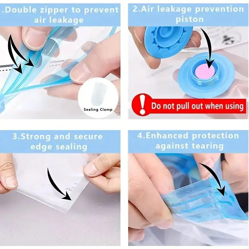 Mini Electric Vacuum Pump – Compression Sealer for Clothes & Food Storage Bags | Space-Saving Organizer