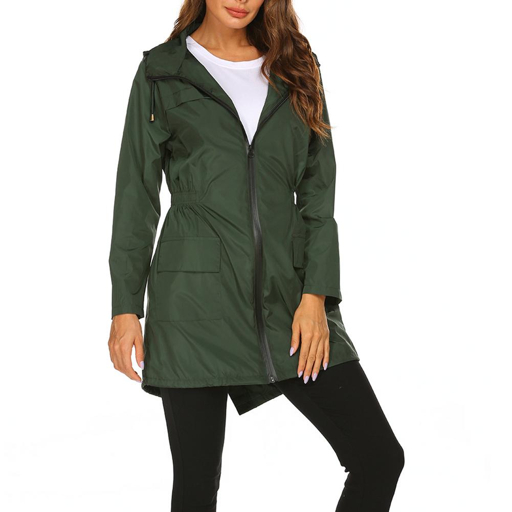Women's Lightweight Raincoat Outdoor Waterproof Hooded Jacket