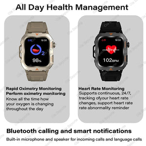 Men’s Waterproof Smartwatch with Bluetooth Calls & Fitness Tracking