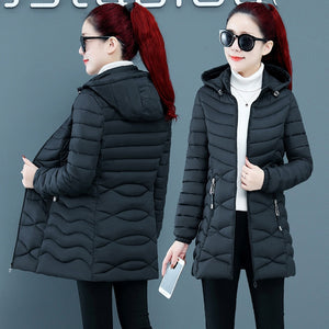 Women's Parka Ultralight Slim Down Jacket Autumn Winter Hooded Cotton Coat