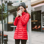 Load image into Gallery viewer, Women&#39;s Parka Ultralight Slim Down Jacket Autumn Winter Hooded Cotton Coat
