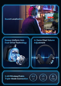 Baseus GH02 Wireless Gaming Headphones - RGB & Bluetooth 5.3