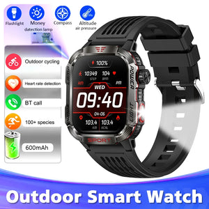 2024 Outdoor Smartwatch with Fitness Tracker & Bluetooth Calls