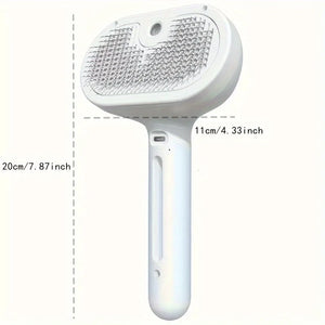 Pet Hair Remover Comb with Spray – Grooming Tool for Dogs & Cats with Built-in Mist Function