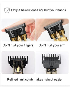 T9 Vintage Electric Hair Trimmer for Men – Rechargeable & Stylish