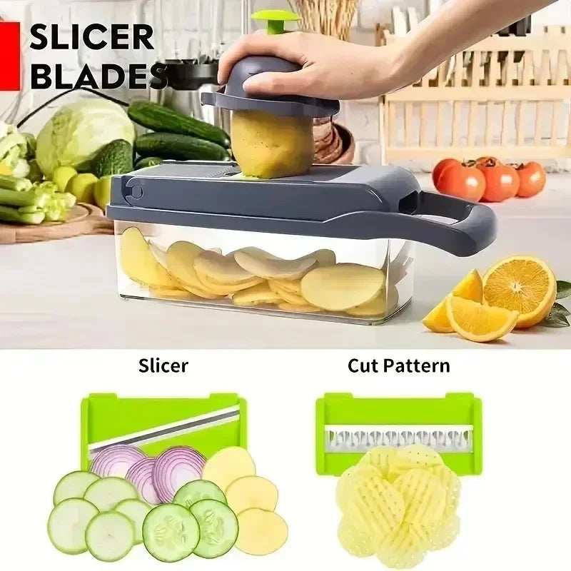 16-in-1 Vegetable Chopper & Slicer for Kitchen Essentials