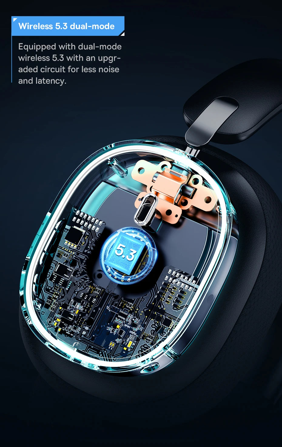 Baseus GH02 Wireless Gaming Headphones - RGB & Bluetooth 5.3