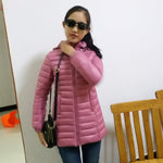 Load image into Gallery viewer, Women&#39;s Parka Ultralight Slim Down Jacket Autumn Winter Hooded Cotton Coat
