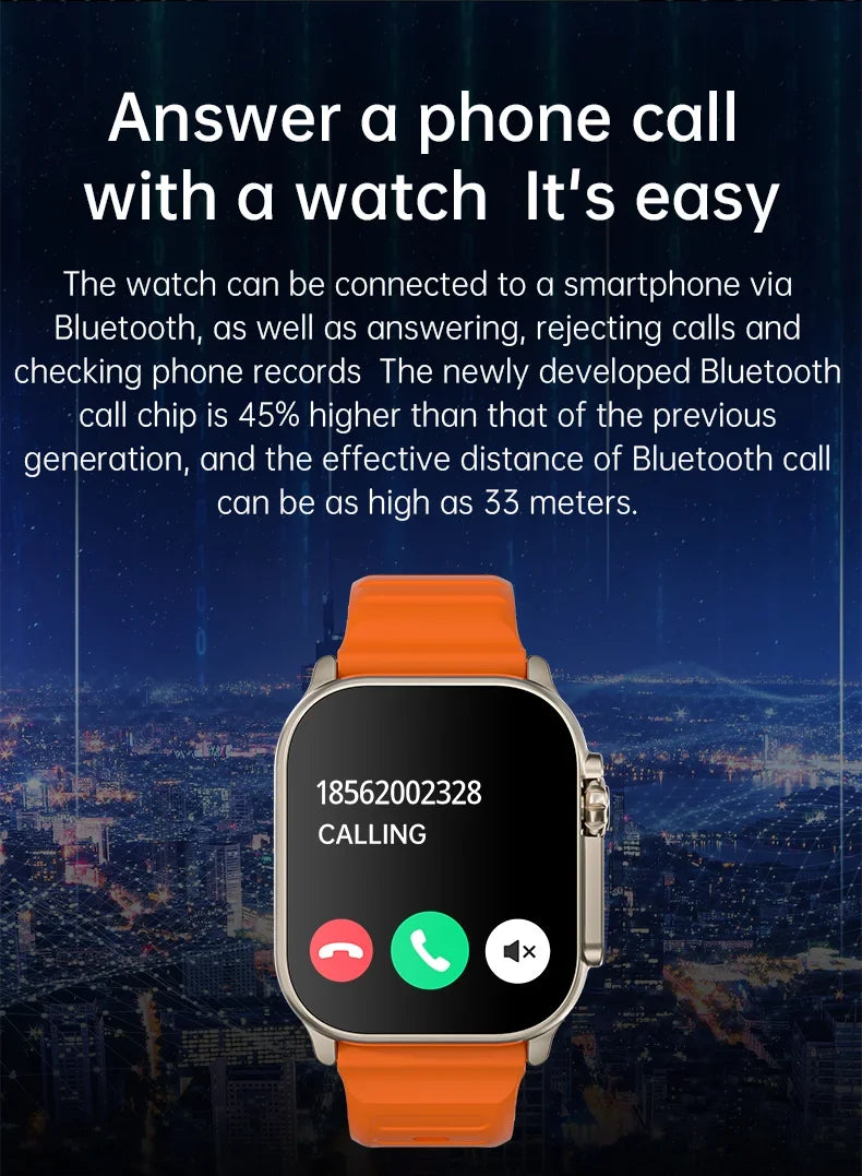 T900 Ultra 2 Smartwatch 49mm – Bluetooth Calls, NFC & Wireless Charging