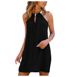 Load image into Gallery viewer, Women Sleeveless Dress with Metal Chain
