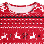 Load image into Gallery viewer, Women&#39;s Christmas Bodycon Dress Slim Fit Snowflake Printed Round Neck Long Sleeve Hip Wrap Dress New Year Winter Party Clothes
