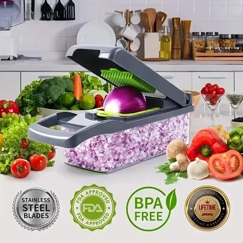 16-in-1 Vegetable Chopper & Slicer for Kitchen Essentials