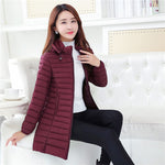 Load image into Gallery viewer, Women&#39;s Parka Ultralight Slim Down Jacket Autumn Winter Hooded Cotton Coat
