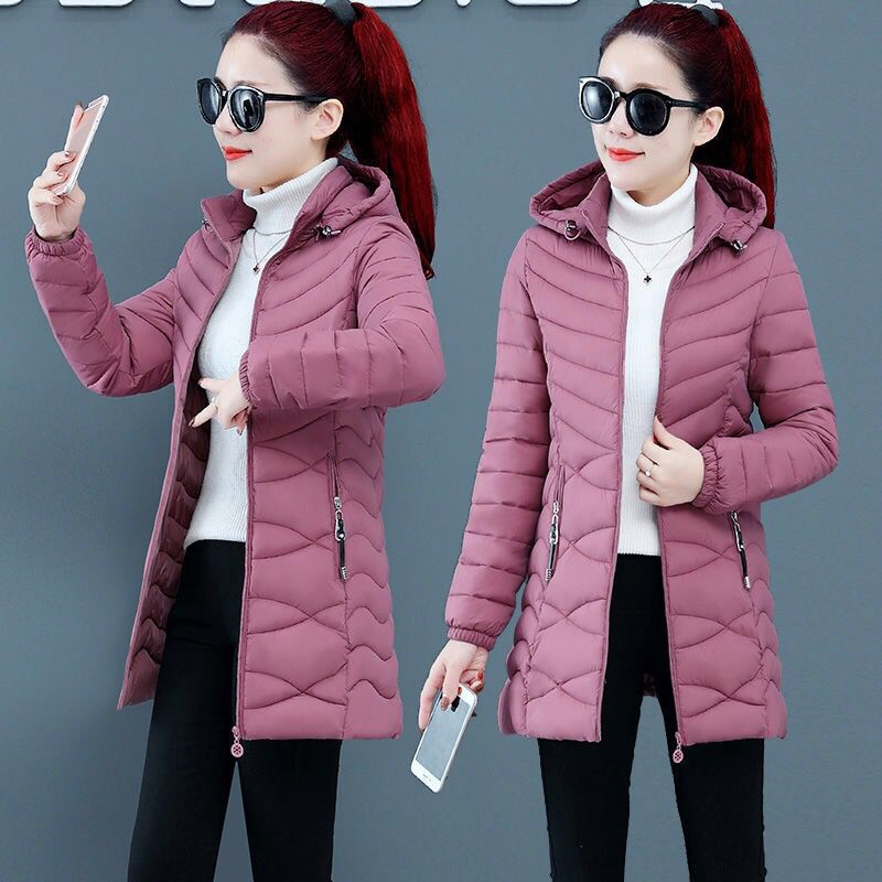 Women's Parka Ultralight Slim Down Jacket Autumn Winter Hooded Cotton Coat