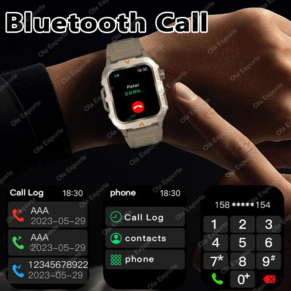 Men’s Waterproof Smartwatch with Bluetooth Calls & Fitness Tracking