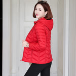 Load image into Gallery viewer, Women&#39;s Parka Ultralight Slim Down Jacket Autumn Winter Hooded Cotton Coat
