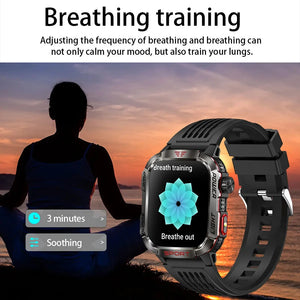 2024 Outdoor Smartwatch with Fitness Tracker & Bluetooth Calls