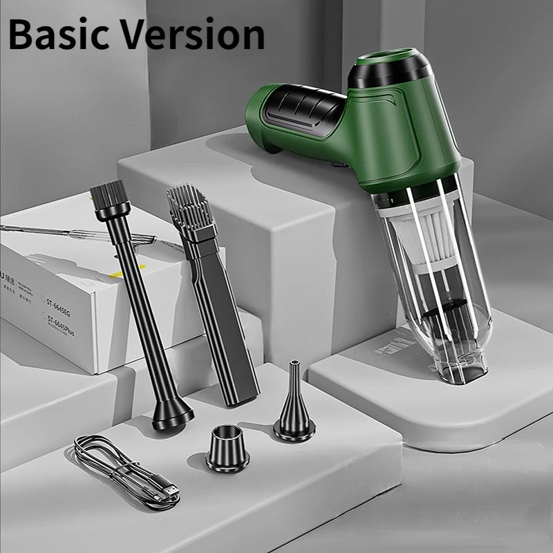 Portable Wireless Car Vacuum – 4-in-1 Handheld Cleaner with Powerful Suction for Home & Auto